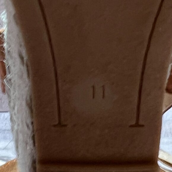 Old Navy Womens Cognac Cross Strap Wedge Sandals Size 11 Espadrille Heel - Picture 11 of 15